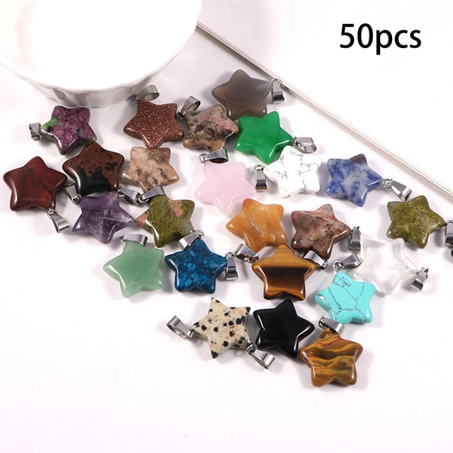 50 pièces étoile pendentif breloque bricolage accessoires pierre pour la