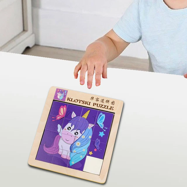 Number Slide Cartoon Puzzle Shape Matching Game Development Toy for Children