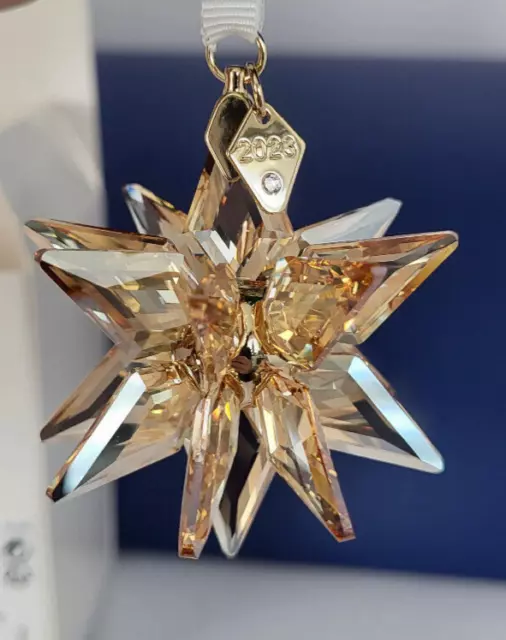 SWAROVSKI CHRISTMAS STAR 2023 3D Gold Festive Christmas Ornament Star 5653577 £97.59 PicClick UK
