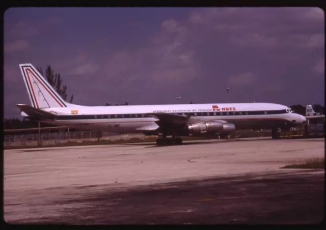 35 mm AIRCRAFT SLIDE HC-BMC Andes Airlines DC-8 DATED 1988 #6509