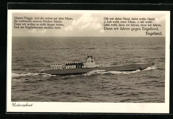 AK U-Boot in voller Fahrt 1941