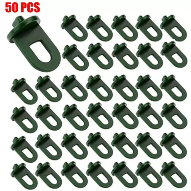 Efficient Clips for Hanging For Baskets Pack of 50 Plastic Greenhouse Hooks