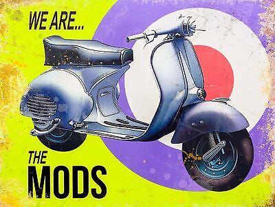 MODS MOTORCYCLES NOSTALG Retro Metal Tin Sign Poster Plaque Garage Wall Decor A4