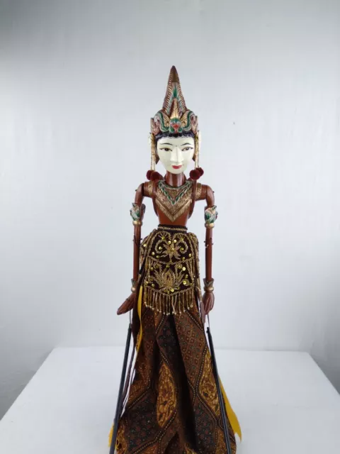 Wayang Golek Indonesien Stabpuppe Puppe antik Asien Marionette Holzpupppe