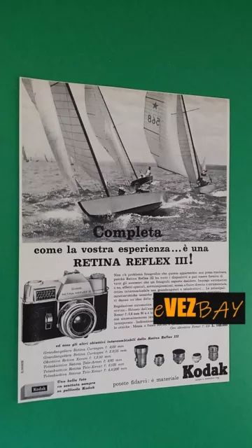 Pubblicità 1963 - KODAK RETINA REFLEX III Fotocamera -Advertising clipping