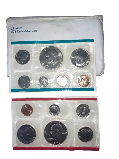 US Mint Set - 1973 - Uncirculated - PDS - OGP Envelope - 13 Coins Sealed