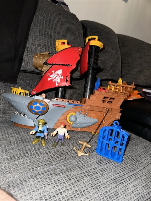 Fisher-Price Imaginext Replacement Shark Pirate Captain Figure | Compatible With Pirate Ship Playset DRY15 (Hook Hand) - View #7
