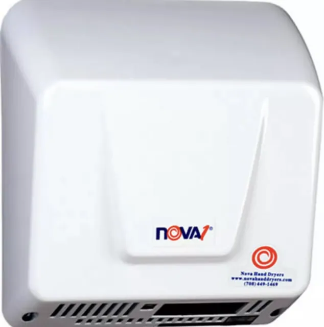 NOVA 1 (Model 0830) by WORLD White Alum Hand Dryer (110V-240V); ADA Compliant 3