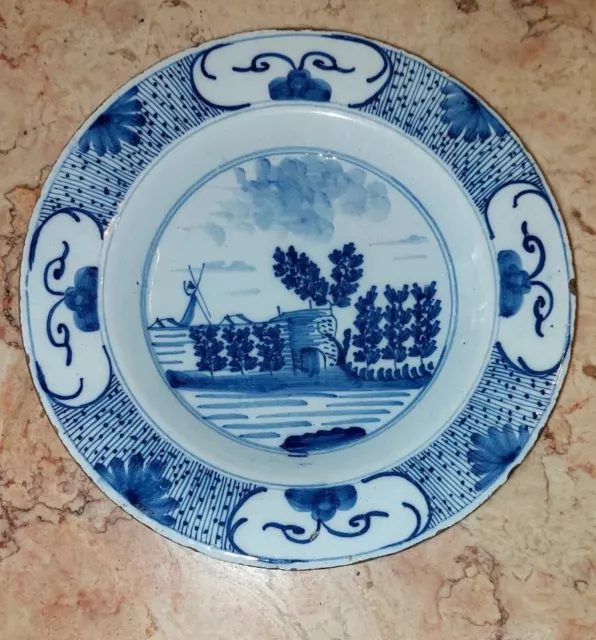 Assiette En Faience De Delft Du 18ème Siecle ?