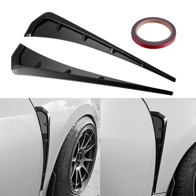 2Pcs Universal Carbon Fiber Car Exterior Side Fender Vent Air Wing Cover Trim US 2