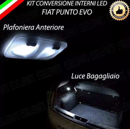 Kit Full Led Interni Fiat Punto Evo Anteriore  + Bagagliaio 6000K