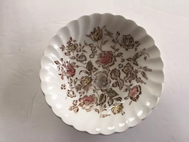 Johnson Bros China Staffordshire Bouquet Brown Multicolor - 5-1/8" DESSERT BOWL