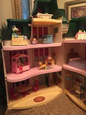 Vintage Fisher Price Loving Family Home for Holidays Christmas Dollhouse, Extras 5