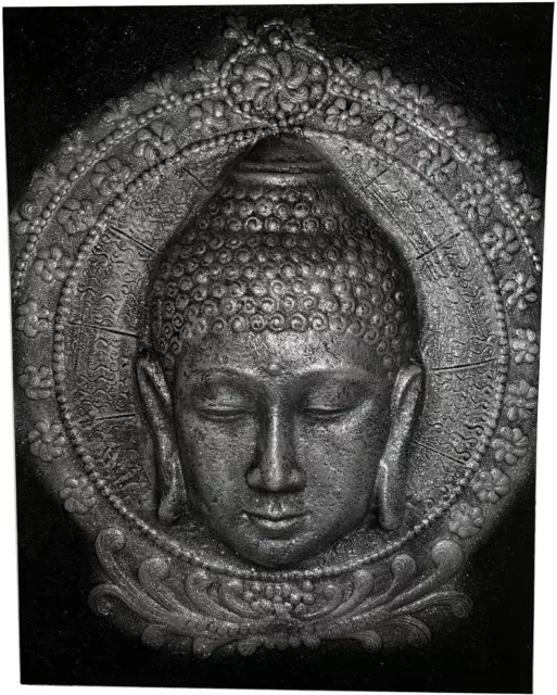 HoGa Buddha 3D Ölgemälde Leinwand Keilrahmen 90 x 70 cm HF155-4