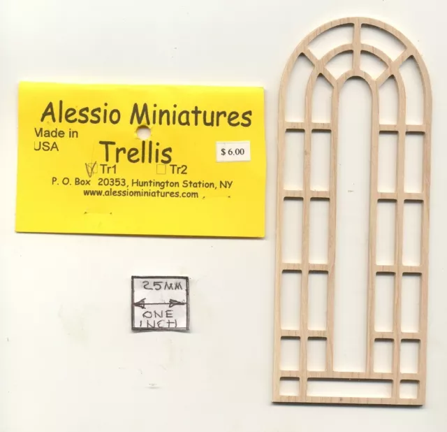 Garden Trellis - TR1 wooden dollhouse miniature 1:12 scale USA made