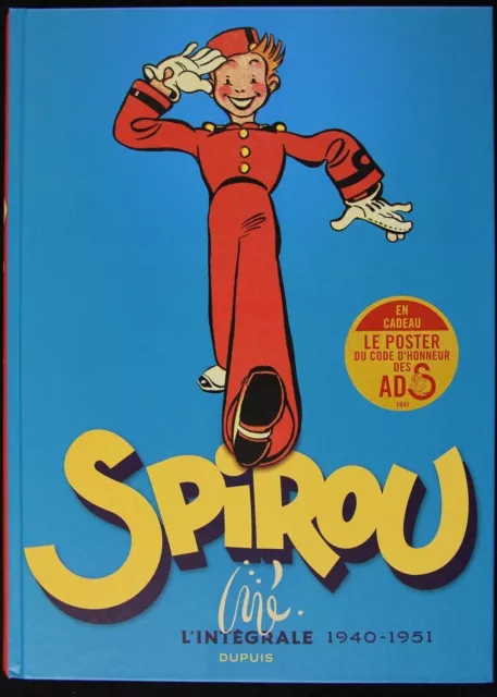 JIJÉ SPIROU L'INTÉGRALE 1940-1951 EO Dupuis 2015 avec supplément et comme neuf