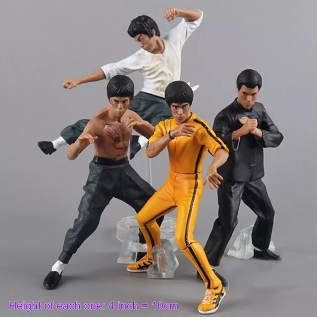 2023 Lee Modellino Collezione Giocattoli Bambola Statua Bruce Lee Modello 4 pz/Set Giocattoli