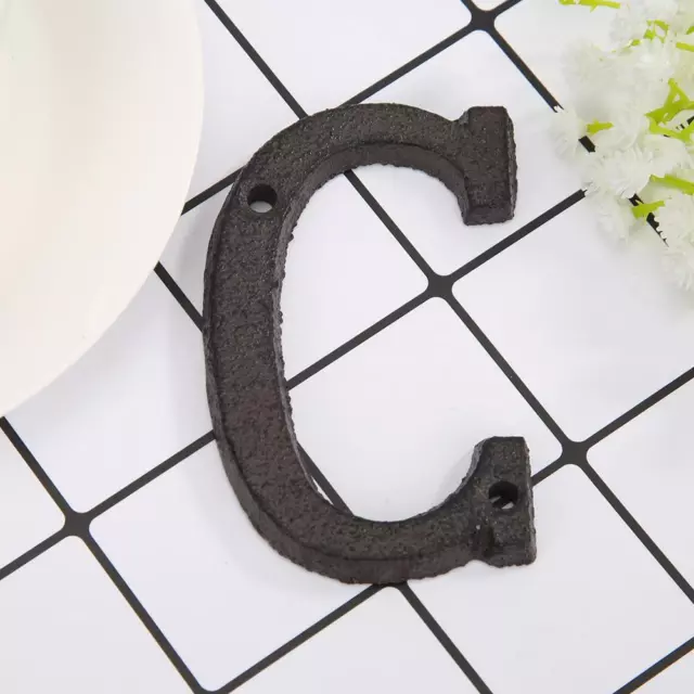 Cast Iron House Sign Metal Letters Alphabet Doorplate DIY Cafe Shop Wall Decor
