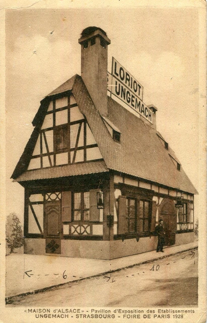 Foire de PARIS 1928 Maison d'Alsace Pavillon Expo Ets UNGEMACH Strasbourg