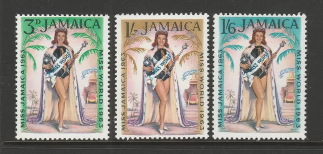 Jamaica 1964 Miss World set SG 214-216 Mnh.