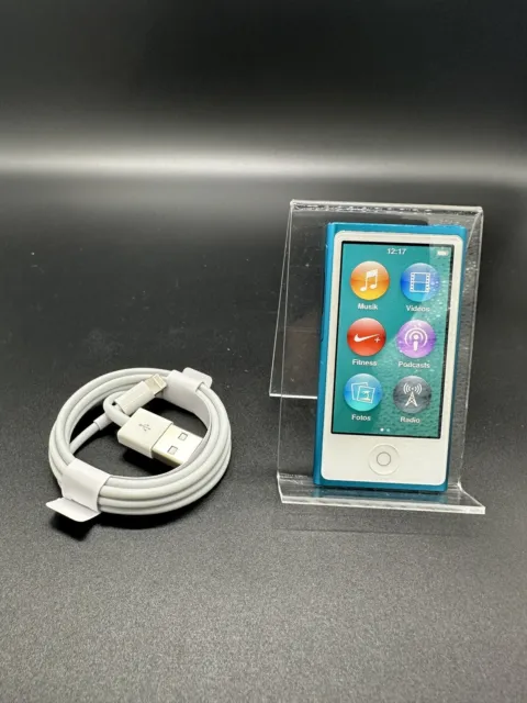Apple iPod nano 7. Generation 7G (16GB) Turquoise Bleu Rare Utilisé #633