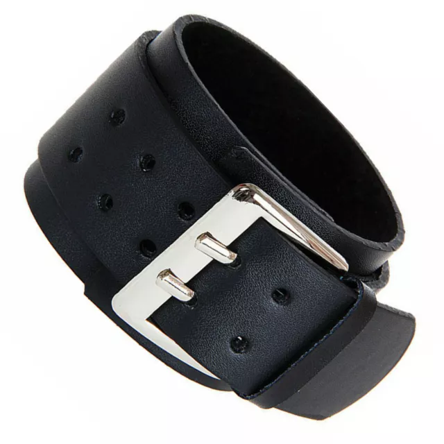 Punk Cool Men Womens Wide Genuine Leather Belt Bracelet Cuff Wristband Bangle G