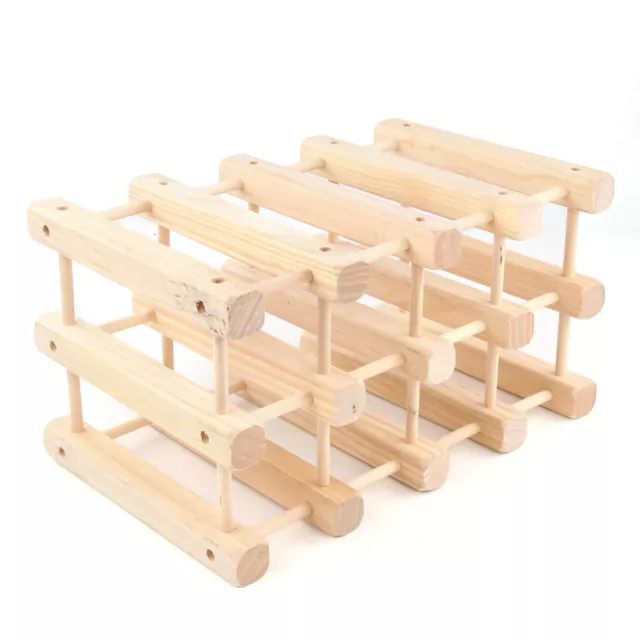 Bottle Wine Rack Holder Compact Cellar Cube Bar Storage Bar Decor Wood TOP