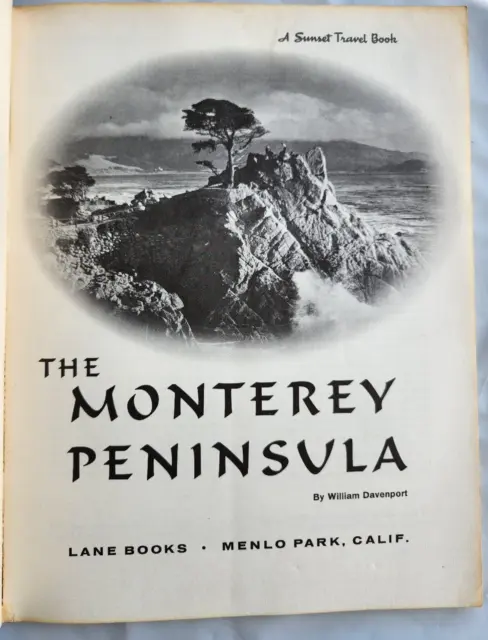Vintage 1964 Sunset Travel Guide Monterey Peninsula Big Sur Pebble Beach Carmel 3