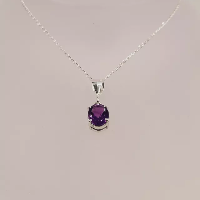 Purple Amethyst Gemstone-Necklace, Semi Precious Gemstones, Handmade Jewellery