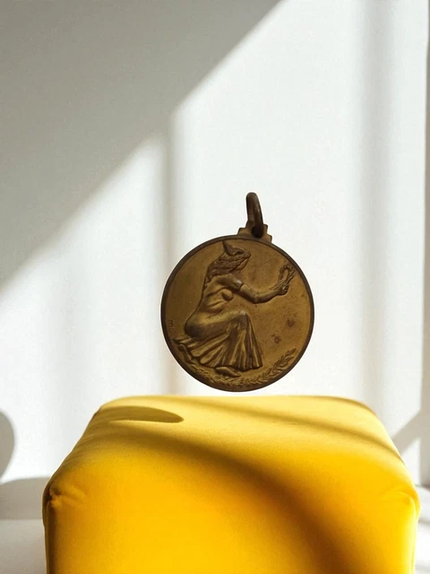 Médaille Française Vintage En Bronze - Objet De Collection, Bon état Général