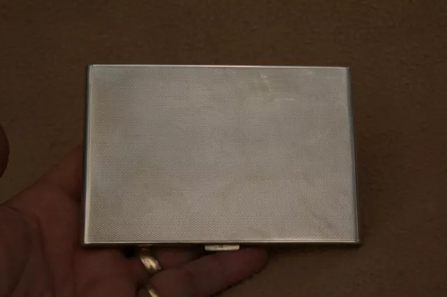 ANTIQUE ART DECO SOLID SILVER LONDON 1937 CIGARETTE CASE 206g