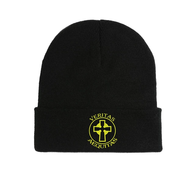 Veritas Aequttas Movie Cross Logo  Embroidered Beanie Hat Cap Winter Fall Warm