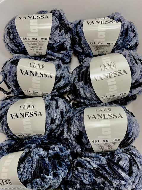 8 Lang Yarns Vanessa Bulky 40% Wool, 30% Nylon, 30% Acrylic 71 yards 50 grams 8 Lang Yarns Vanessa Bulky 40% Wool, 30% Nylon, 30% Acrylic 71 yards 50 grams