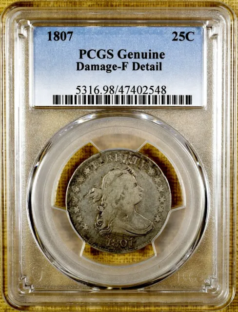 1807 PCGS Fine Details Bust Quarter