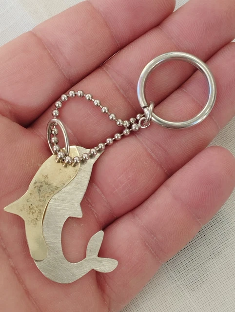 Bague Argent Massif 925 Rhodié - Trio De Dauphins Entrelacés - Taille 52, Neuf Avec étiquettes
