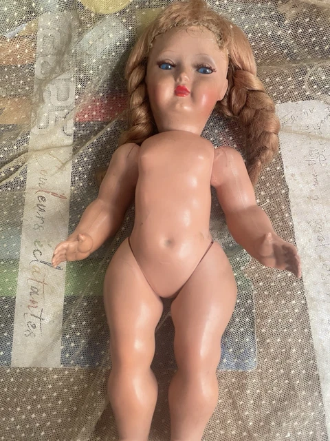 Poupée Bella 72 Cm Avec Boîte à Musique – Fabrication Française, Vintage, Nue