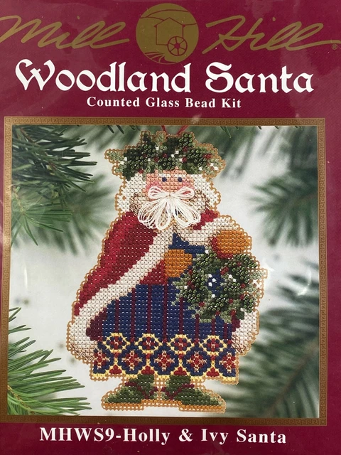 Kit De Cuentas De Vidrio Contadas Mill Hill Woodland Santa Mhws9-Holly & Hivy Santa Sellado