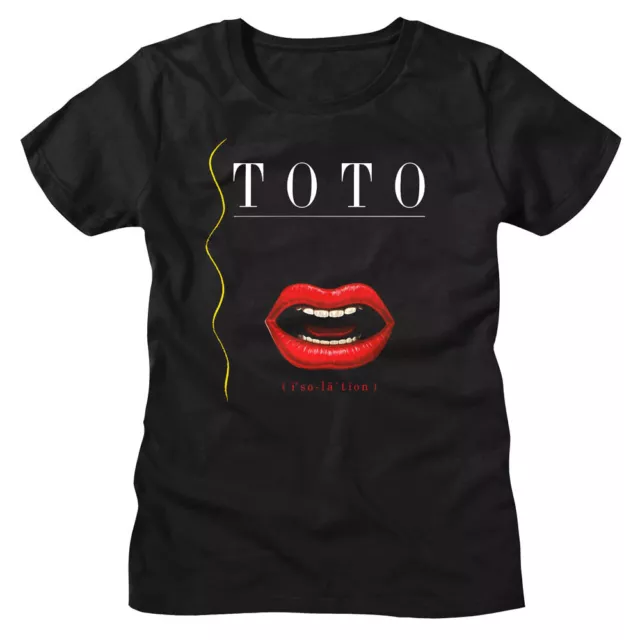 Toto Isolation Album Women's T Shirt Mouth Teeth Cover 80's Pop Music Group