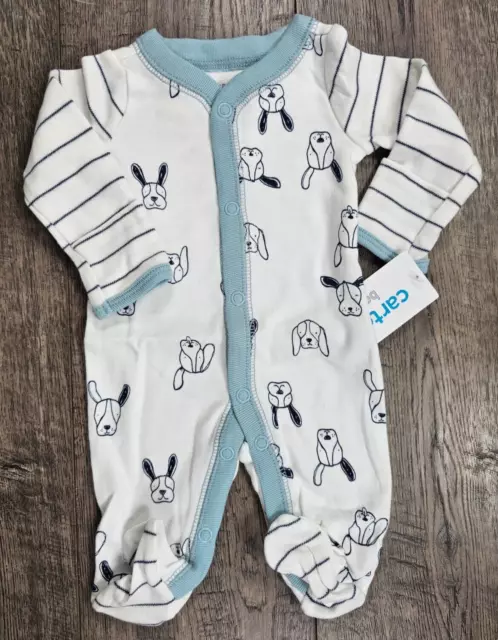 Baby Boy Clothes New Carter's Preemie Little Puppy Dog Footed Outfit