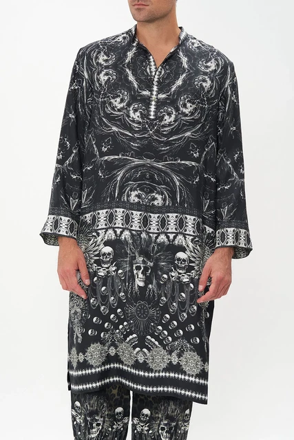 NEW CAMILLA ORDER OF DISORDER SILK MENS KAFTAN UNISEX rrp $649 L .