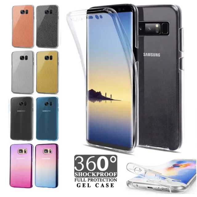 CLEAR FULL Body 360 Case Samsung Galaxy S9 S8 Plus S7 A3 Shockproof Phone Cover