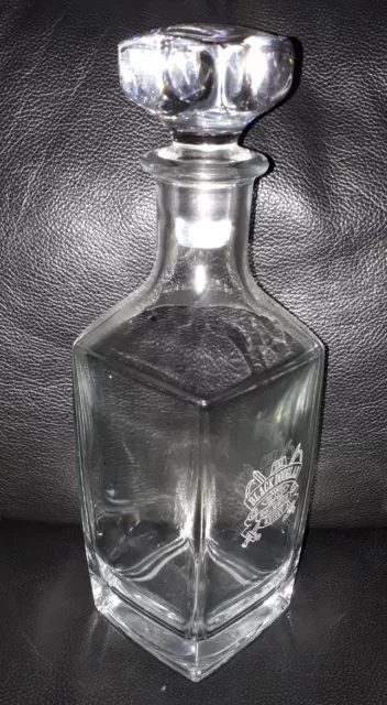 Rare Collectable Black Douglas Scotch Whisky Glass Decanter Great Used Condition 2