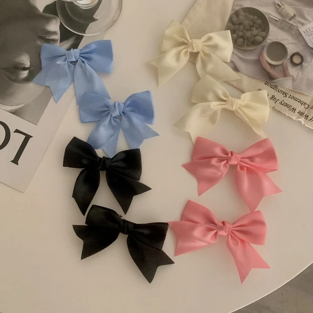 6 pz clip per capelli colorate nodo di fiocco doppia coda di cavallo ragazze