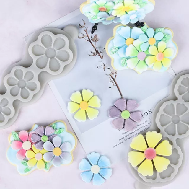 Flower Fondant DIY Silicone Candy Mould Topper Polymer Clay Crafting Chocolate