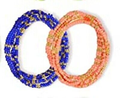2 PC Handcrafted Waist Beads Jewelry African Bohemia Bracelets Anklet New 1268