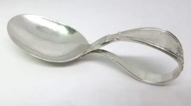 Sterling Silver Baby Spoon, 4 Inches Overall, Teddy Bear Handle