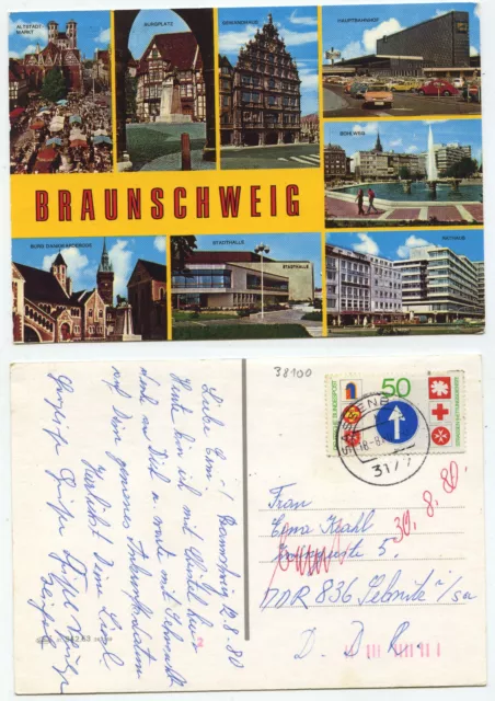 27586 - Braunschweig - postcard, run 18.8.1980