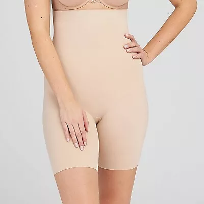 Assets by Spanx Women's Thintuition High-Waist Shaping Thigh Slimmer - Beige M