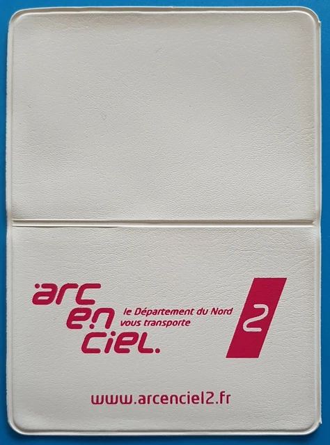 POCHETTE CARTE TICKET arc en ciel bus car département Nord pass