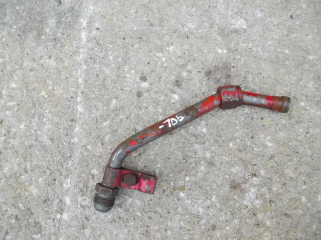 Farmall 706 IH tractor steering column ORIGINAL oil line w/ clip bracket